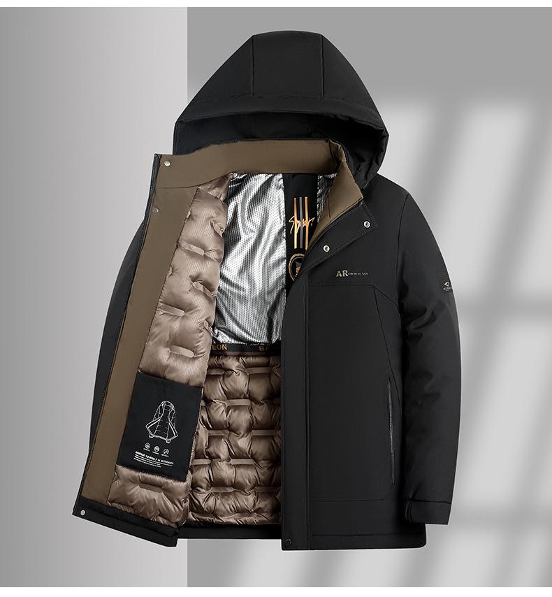 Men's Winter Thick Cotton-Padded Jacket: Warm, Fashionable, Casual Outerwear for Middle-Aged Dads