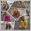 Fashion 1/6 Doll Sippers Shoes Plastic Shoes Clothes Accessories  Fit Foot Length 2cm Dolls