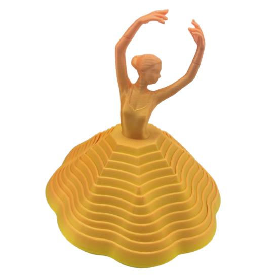 3D-gedruckter drehender Ballerina Fidget Toy Ballettänzer Erweitertes sensorisches Spielzeug Wirbelnde Spirale Stressabbau Schreibtischspielzeug für Erwachsene