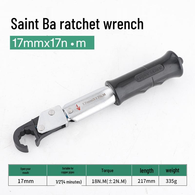 Saint Ba ST-02L High-Precision Open-End Ratchet Torque Wrench for Spark Plug & Air Conditioning Repair