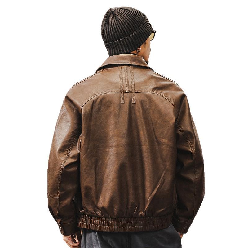 Men's 2026 Retro Leather Biker Jacket, Spring/Fall Style