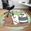 1pc We Bare Bears Friends Office Round Area Rug, Under Office Chairs Bedroom Living Room Home Decor  a1022178