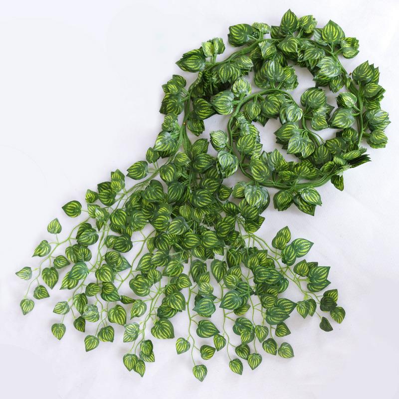 72-Leaf Dill Small Strip Sweet Potato Ivy Simulated Plant Vine Decorative Fake Flower Plastic Artificial Flower Green Leaf Vine