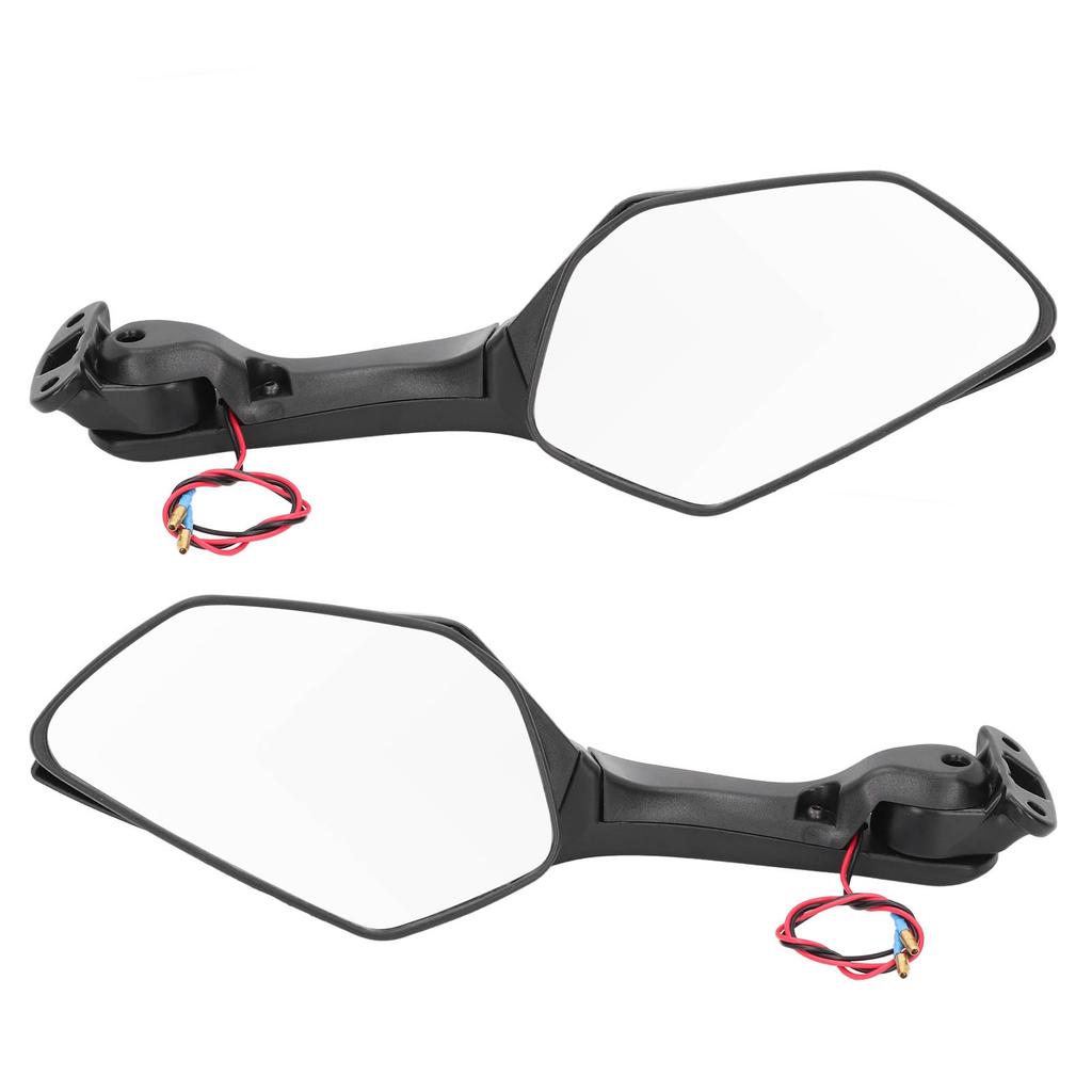 Motorcycle Rear View Mirrors with LED Turn Signal Lights Replacement for NINJA ZX10R 2011‑2015