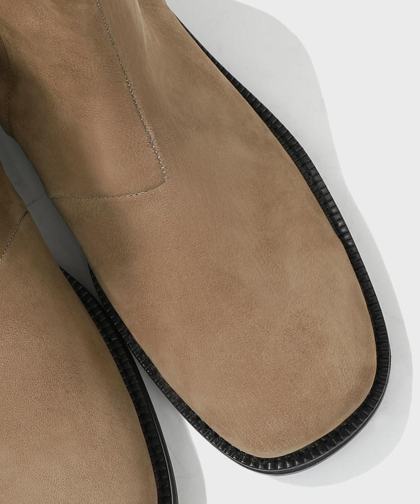Firenze Atelier [Vibram] Nobo_Bold Shape Hidden Zip-Up Boots 3500 [Beige Nubuck]