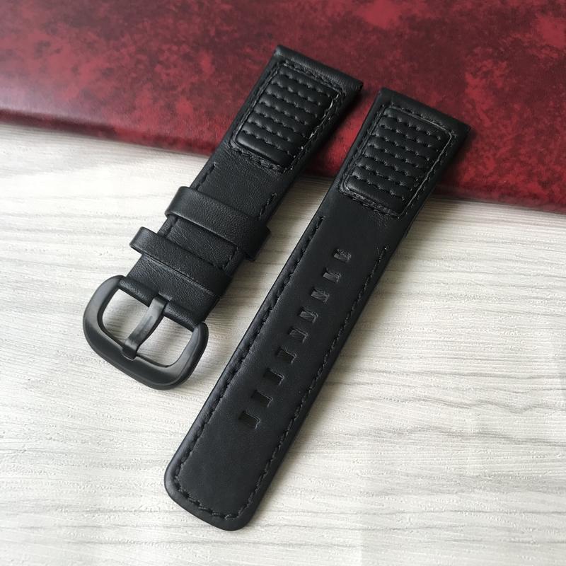 

Чоловічий шкіряний ремінець із натуральної шкіри, 28 мм, чорний, червоний, синій, для годинника Seven Friday, волов’яча шкіра Q2, серія P1. 28mm