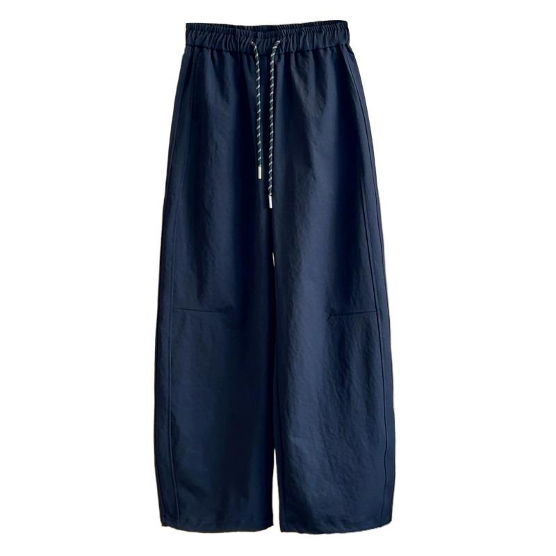 Elastic waist versatile casual balloon Harlan pants women's spring and autumn high waist thin loose scimitar pants grandma pants