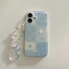 Cute Blue Plaid Star Phone Case for Samsung Galaxy S26 S25 S24 S23 S22 S21 FE Ultra Plus 4G 5G Feather Texture Back Cover