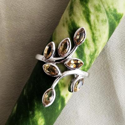 Citrine Ring, Silver Jewelry, 925 Sterling Silver, Handmade Jewelry, Birthstone Jewelry, Women Ring
