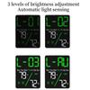 Multifunctional Large Screen Digital Alarm Clock Humidity Display Brightness Adjustment Charging Desktop Clock Home Office Decor
