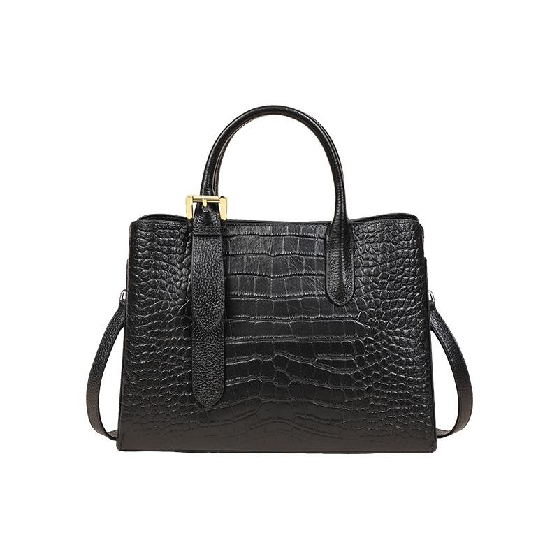 Nowa Torebka Damska z Prawdziwej Skóry Duża Pojemność i Atmosferyczna Torba Mamy w Średnim Wieku Torba Crossbody do Dojazdów