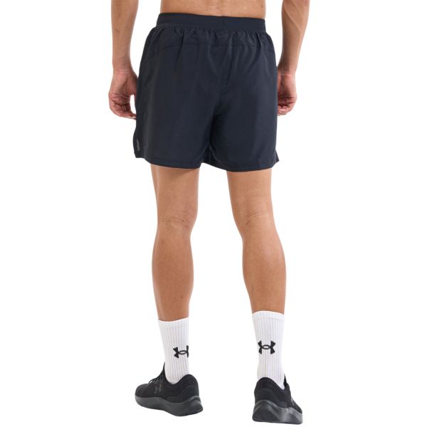 Under Armour Logo Print Lace-Up Breathable Mid-Waist Casual Shorts Men Bottoms Black 1382617-001