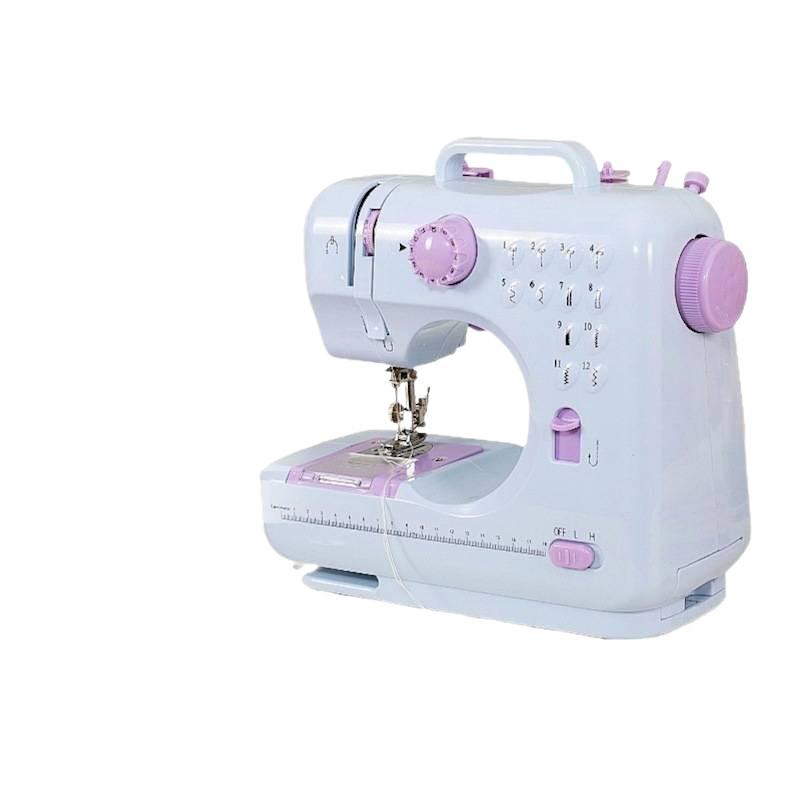 Compact Lockstitch Electric Sewing Machine with Foot Pedal - Multifunctional for Thick Fabrics