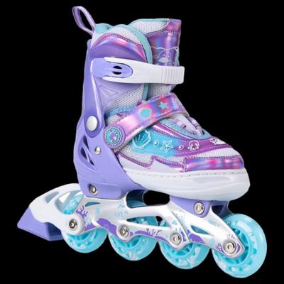 Banwei Kids' Adjustable Full-Flash Luminous Inline Skates