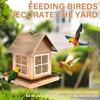 Bird Feeders for Outdoor Hanging Metal House Shaped Wild Bird Feeder Large Capacity Food Dispenser for Garden Yard