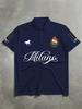 Unisex's Short Sleeved Polo Shirt, High Street Style 10 Sleeve Label City Culture Printed Short Sleeved Polo Shirt