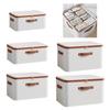 Multipurpose Tianshan Linen Storage Box With Easy Access Zippers For Household Items