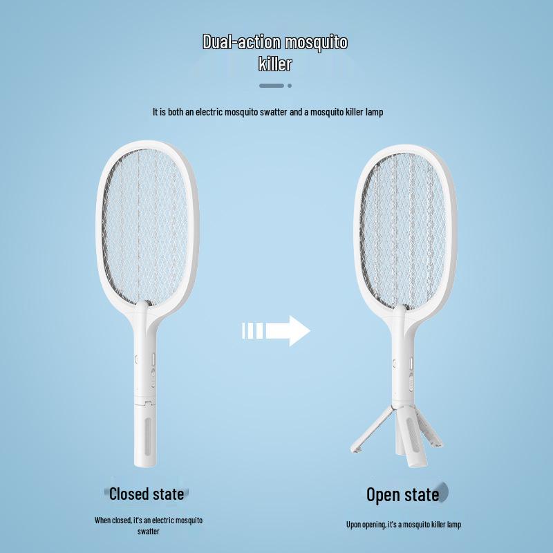 Dual-Function USB Rechargeable Mosquito Swatter & Killer Lamp