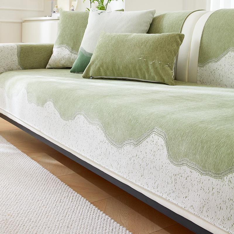 

New Sofa Cushion Living Room Non-Slip Small Fresh Dust-Proof Seat Cushion Simple Modern Cream Wind Sofa Backrest Towel 70*70cm