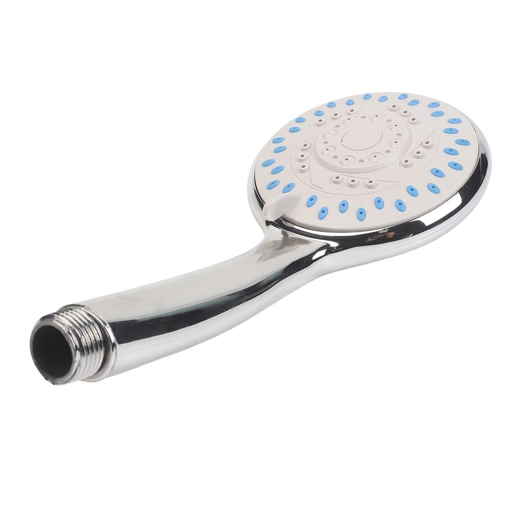 Silver Shower Head Bathroom High Pressure Shower Head Round Multiple Mode Large Handset Heads Water Saving 0°- 90° Bathroom Tap