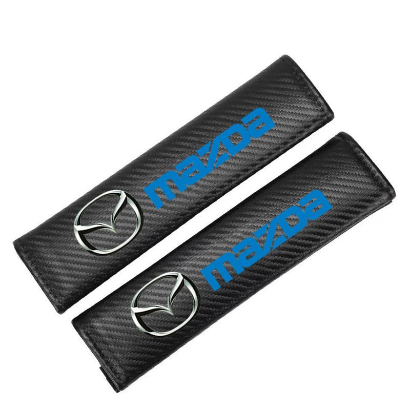 Car Seat Belt Covers Shoulder Pad Seat Belt Cushion for Mazda M3 M6 MP Skyactiv Axela Atenza Biante BT-50 CX-30 Accessories