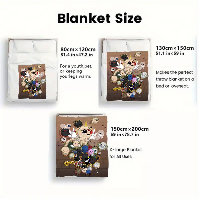The Binding of Isaac 2D Flat Pattern Flannel Blanket High Quality All Seasons Warmth and Comfort Perfect for Christmas Gifts.PMT0914026