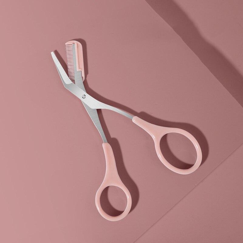 Make-up-Tool, Augenbrauentrimmer mit Augenbrauenkamm, spitze kleine Schere, Augenbrauentrimm-Set
