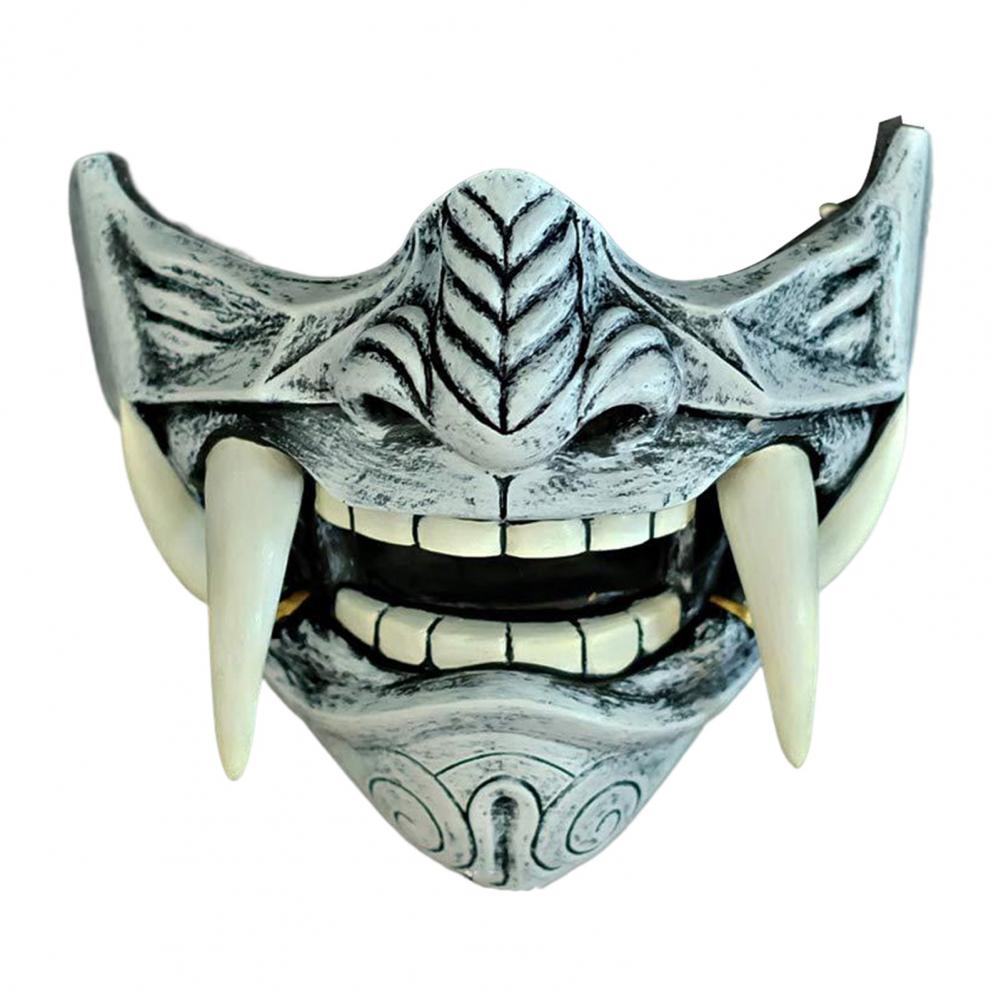 Halloween Cosplay Airsoft Maske Schutzmode Halbgesichtsmaske Prajna Hannya Maske Japanische Samurai Dämon Party Dekor