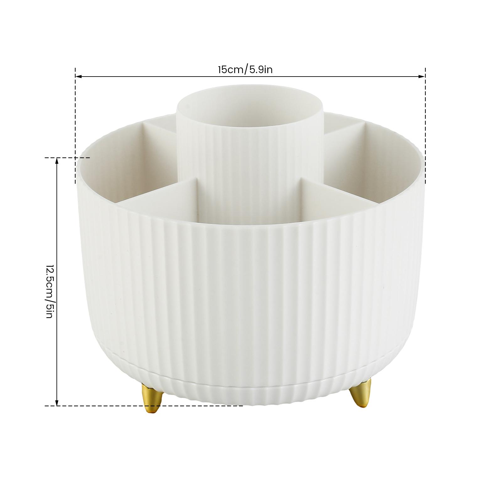 

Вращающийся на 360 градусов держатель кистей для макияжа, настольный косметический органайзер, вращающийся настольный ящик для хранения, портативный держатель для губной помады, подводки для глаз, домашний