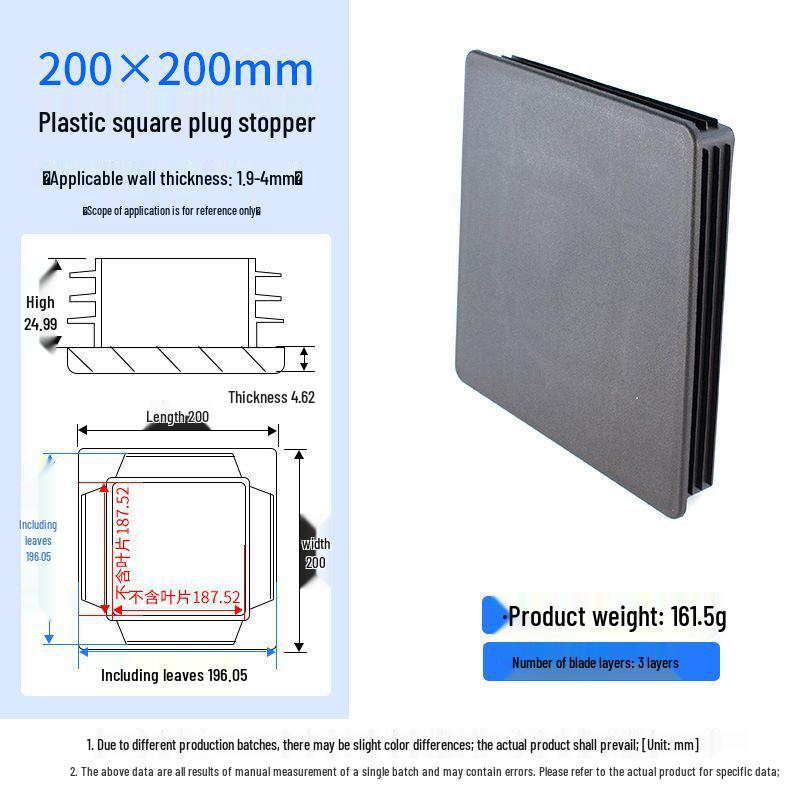 Square Plastic Furniture Tube Plug Foot Pad - Wear-Resistant Protector for Tables, Stools, and Chairs
