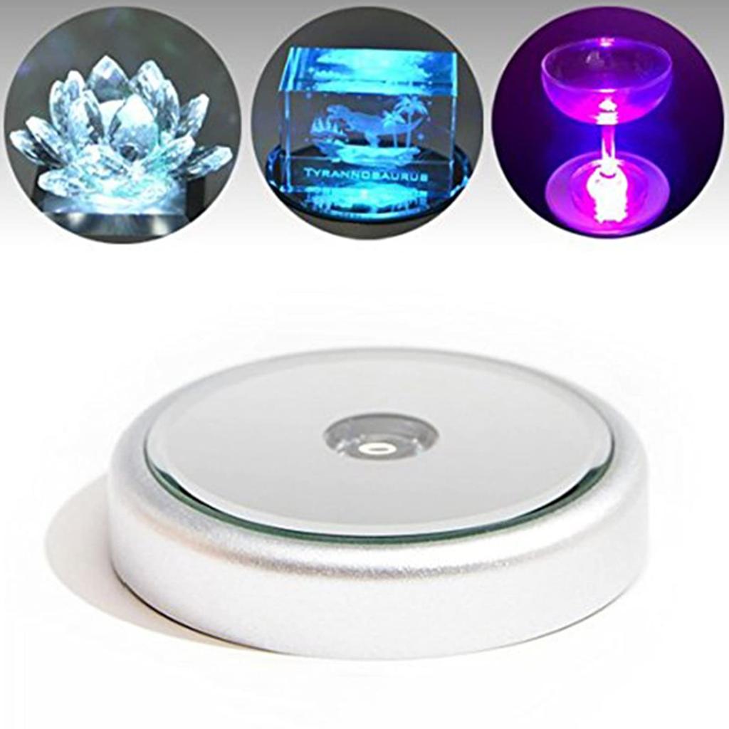 Light-up Coaster [Herbarium-Specific Round Shape (Silver) & USB Cable] Display Figure Light Stage Light Crystal Light Felinas NKLS-3SL&USB