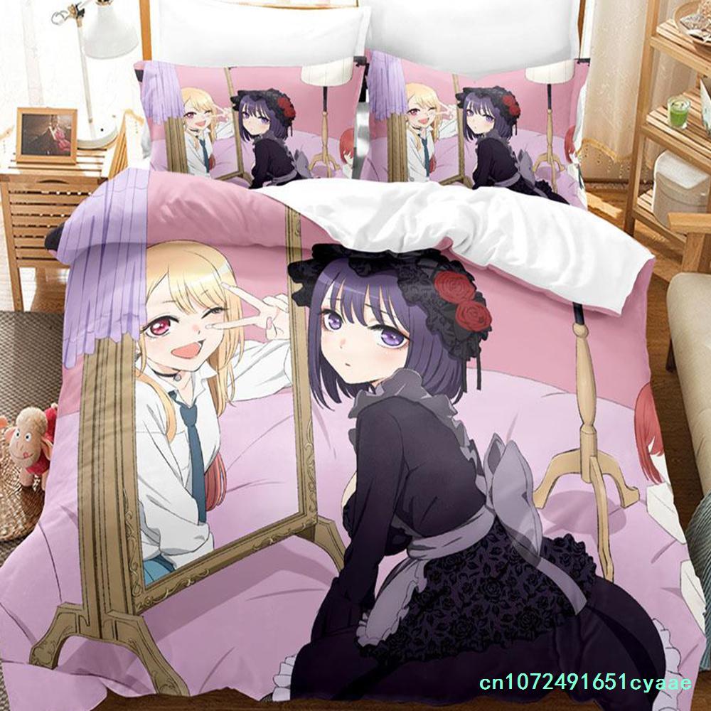 Marin Kitagawa Bedding Set Single Twin Full Queen King Size Bed Set Adult Kid Bedroom Duvetcover Sets Anime Parure De Lit Bed