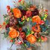 Fall Peony And Pumpkin Wreath Year Round Wreath Festival Celebration Artificial Fall Wreath Autumn Front Door Wreath