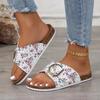 Ladies Shoes 2025 New Brand Basic Casual Slippers Women Fashion Belt Buckle Summer Footwear Plus Size Women's Solid Flat Sandals
