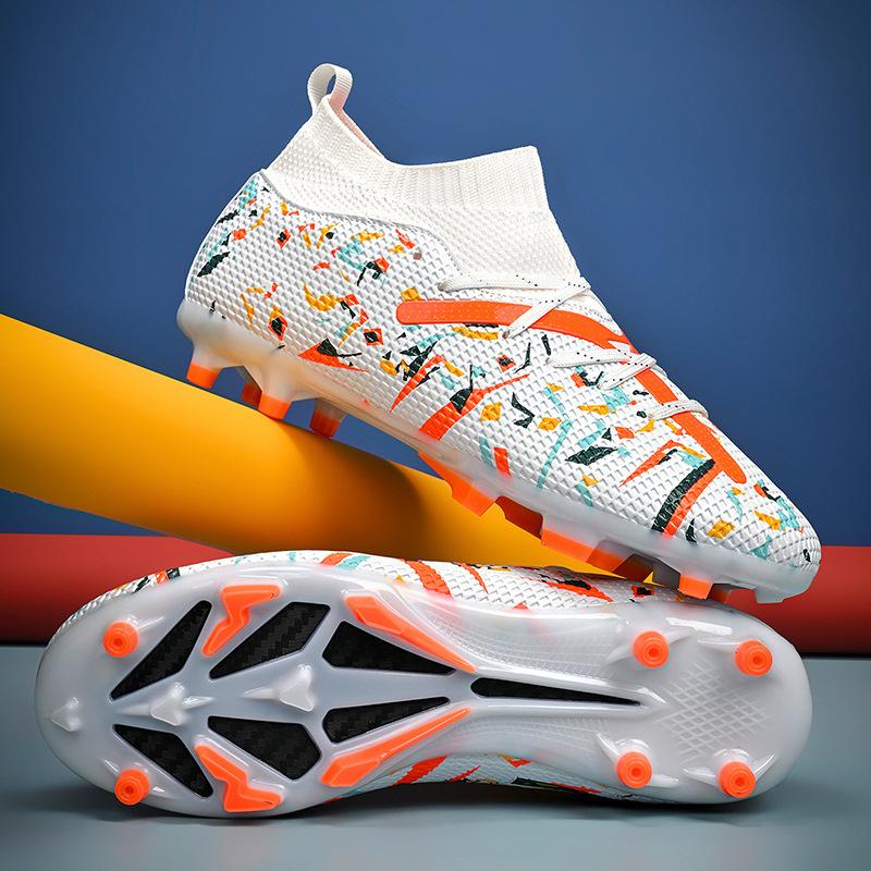 Broken Youth Artificial Grass Long Nails High-top Football Shoes Men's Training Women Into New Nail Sports Shoes