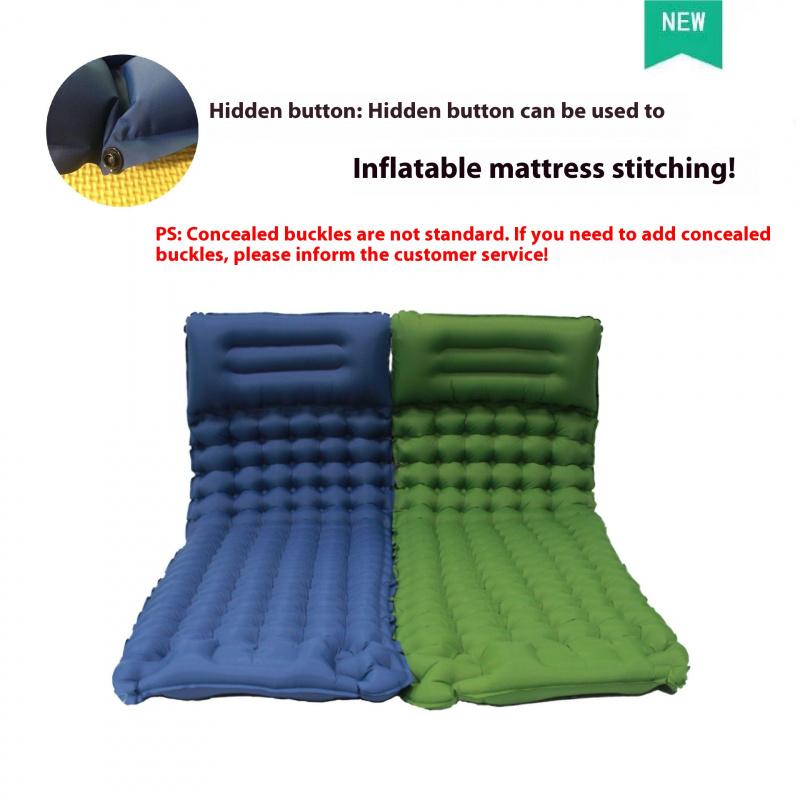 

Outdoor CampingTPUInflatable Mattress Portable Foot Airbed Single Airbed Mat Camping Tent Inflatable Mattress зелёный