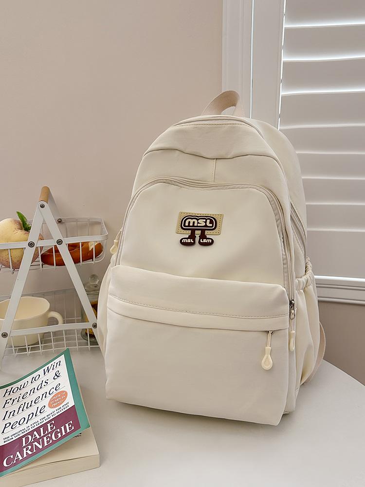 Schoolbag Japanese Simple Ins Niche Schoolbag Girls, Junior High School High School College Students Backpack Light Commuter Travel Backpack