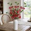 Green Leaves Artificial Foam Berries Branch Luxury Plastic Artificial Berries Fruit Elegant Realistic Fake Plants