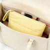 Puffy Makeup Bag Spacious Portable Waterproofing Nylon Cute Cosmetic Toiletry Bag Organizer for Women Yellow
