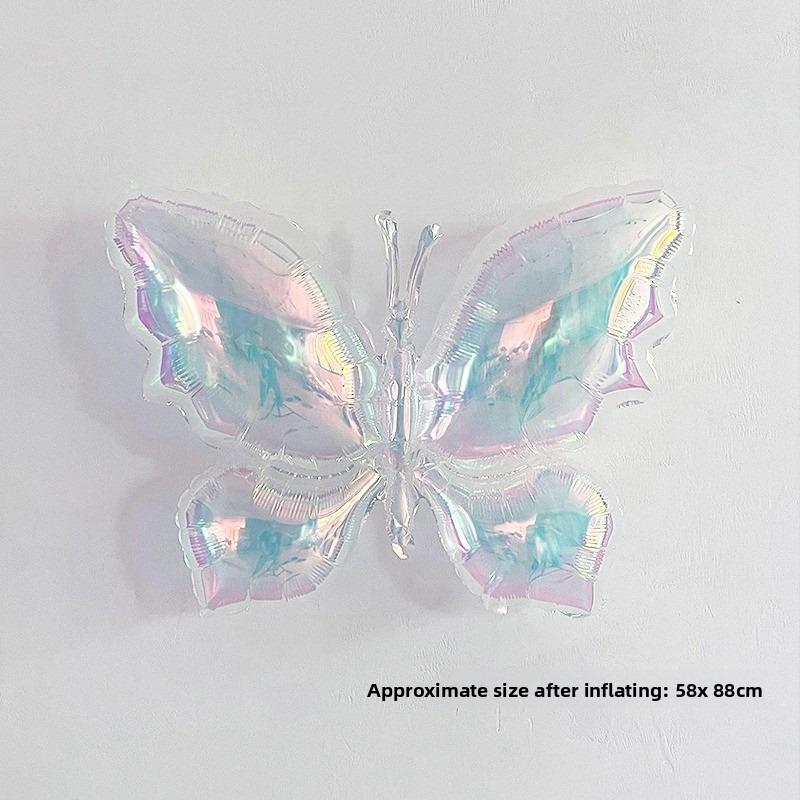 Laser, Colorful Butterfly, Heart-shaped Cake, Balloon, Birthday Party, Photo Props, Decorations, Background Wall Arrangement