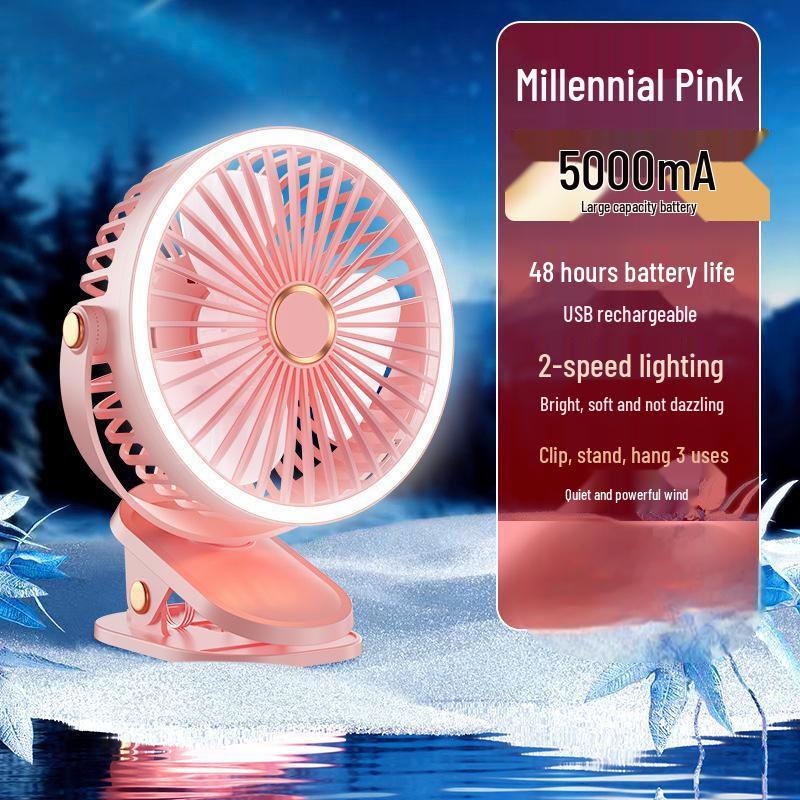 Yuanzu Small USB Rechargeable Desk Clip Fan