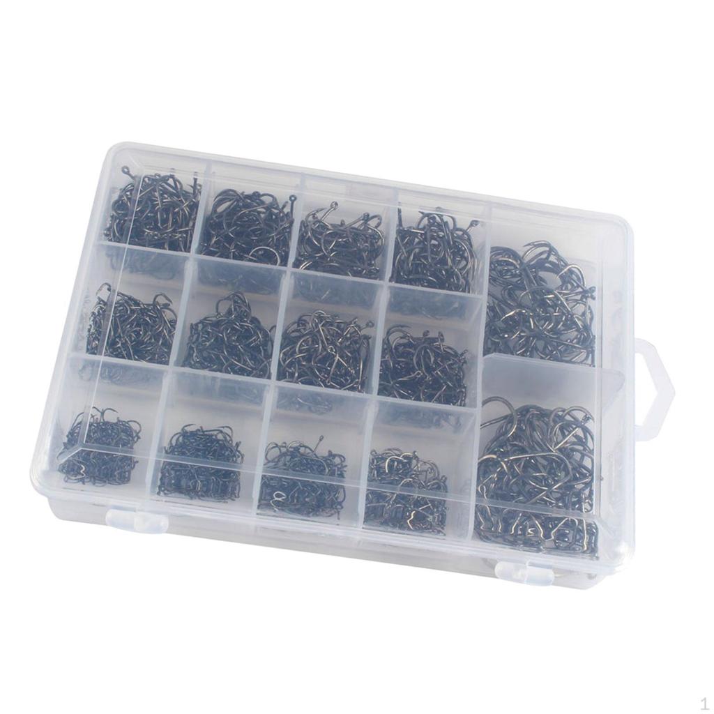 Fishing Hooks Fish Carbon Steel Strong Offset Circle for , Bass,