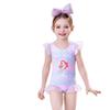 Disney Girls' Gradient Mermaid One-Piece Swimsuit Set D35047