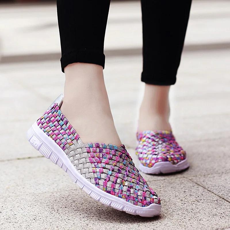 Sneakers da Donna Estive Scarpe Intrecciate Ballerine da Donna Mocassini Casual Traspiranti Femael Tenis Sneakers Leggere