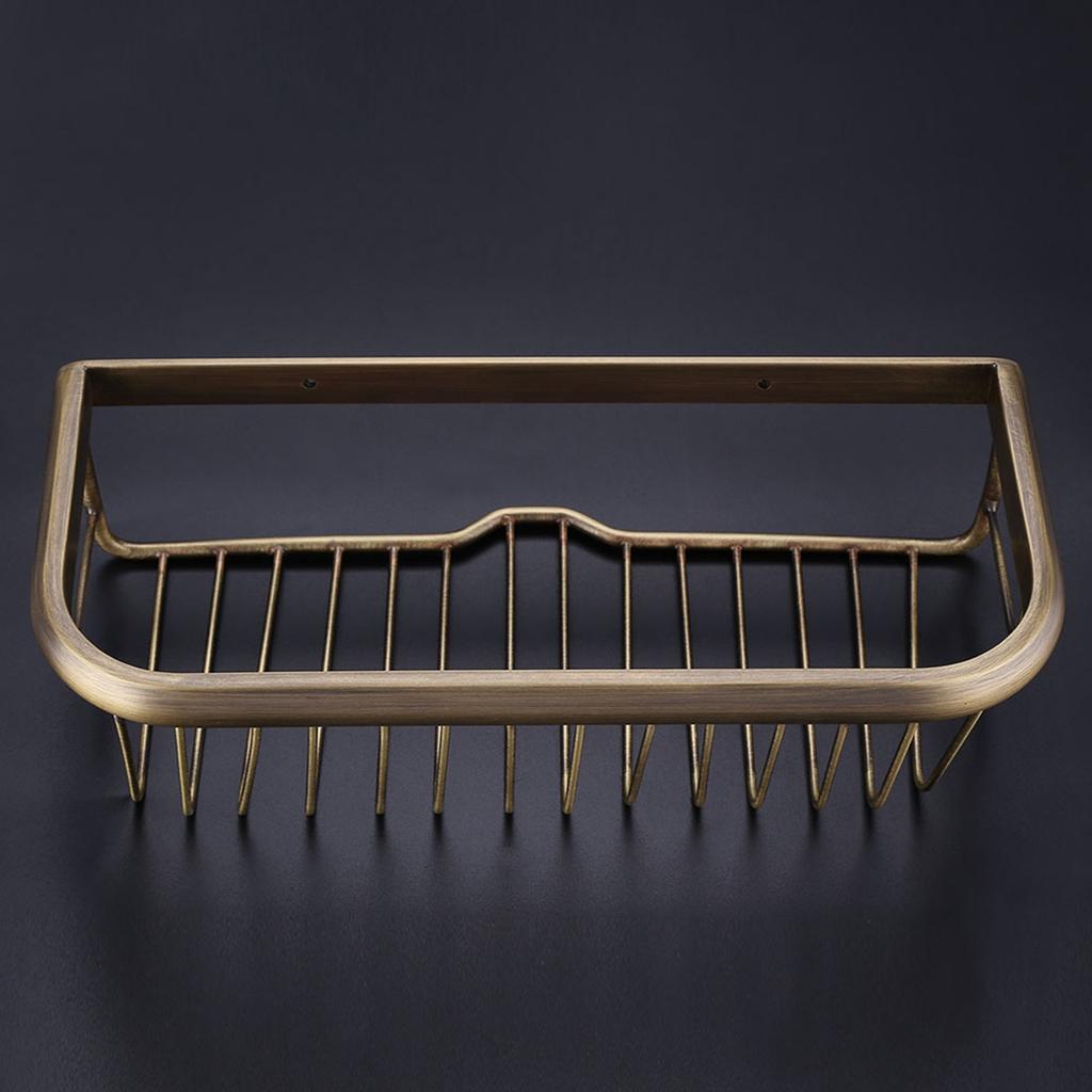 30cm Solid Copper Shower Basket Bath Soap Shampoo Storage Holder Wall Mount Bathroom Shelf