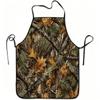 1pc Forest Camouflage Leaves and Branches Print Apron, Durable and Easy To Clean, Adjustable Waistband, Polyester Material, for Kitchen Cooking, Garde