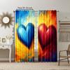 2 Pcs   Versatile Polyester Transparent Curtains for Home Decoration Still Life Love for Use In Bedrooms and Living Rooms