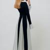 Spring New Women's Clothing Elegant Elegant Waist-closing Flared Sleeve Solid Color Dress for Women