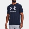 Under Armour Letter Big Logo Casual Sports T-Shirt Men Tops Dark-Blue 1370862-408