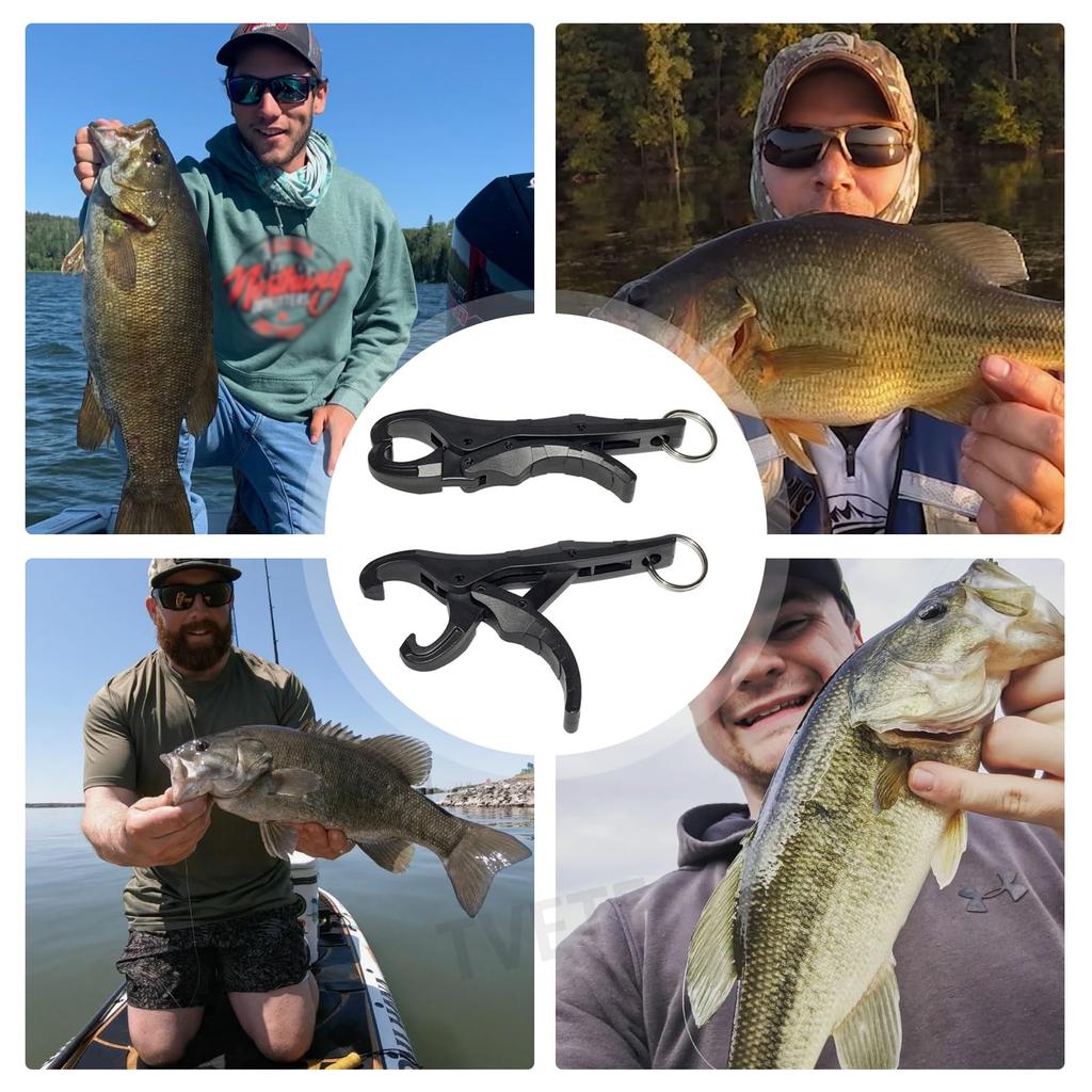 TVETE Fish Grips, Fish Grips, Fishing, Fish Holding Tools [3cm Opening Width, 2 Pieces] Fish Nose Pliers, Fish Mouth Pliers, Non-Slip Nylon +